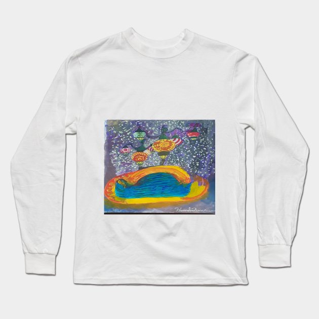 Joys of Hot Joy Long Sleeve T-Shirt by Hannah Quintero Art 